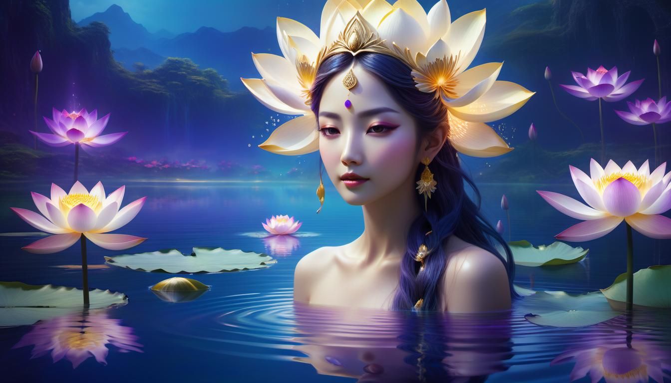 Lotus Blossom Flower Goddess