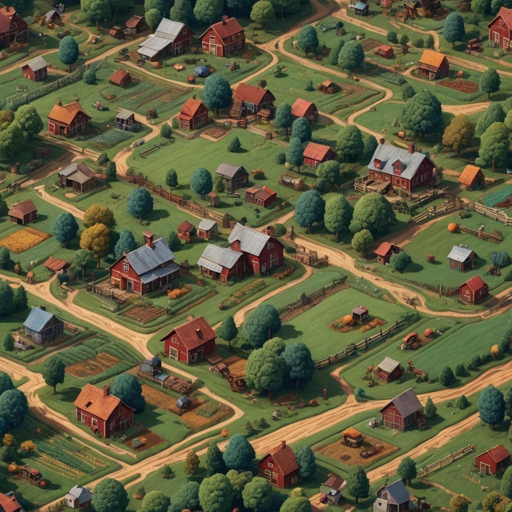 Farm Homestead Depicted in Detailed Quilt Art