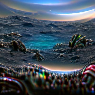 Alien Ocean Landscape in 8k Resolution
