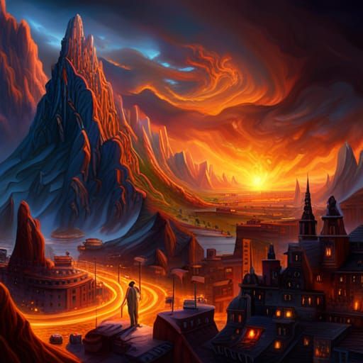 Zappa Flames Beetlebots with Smaug: Digital Matte Painting