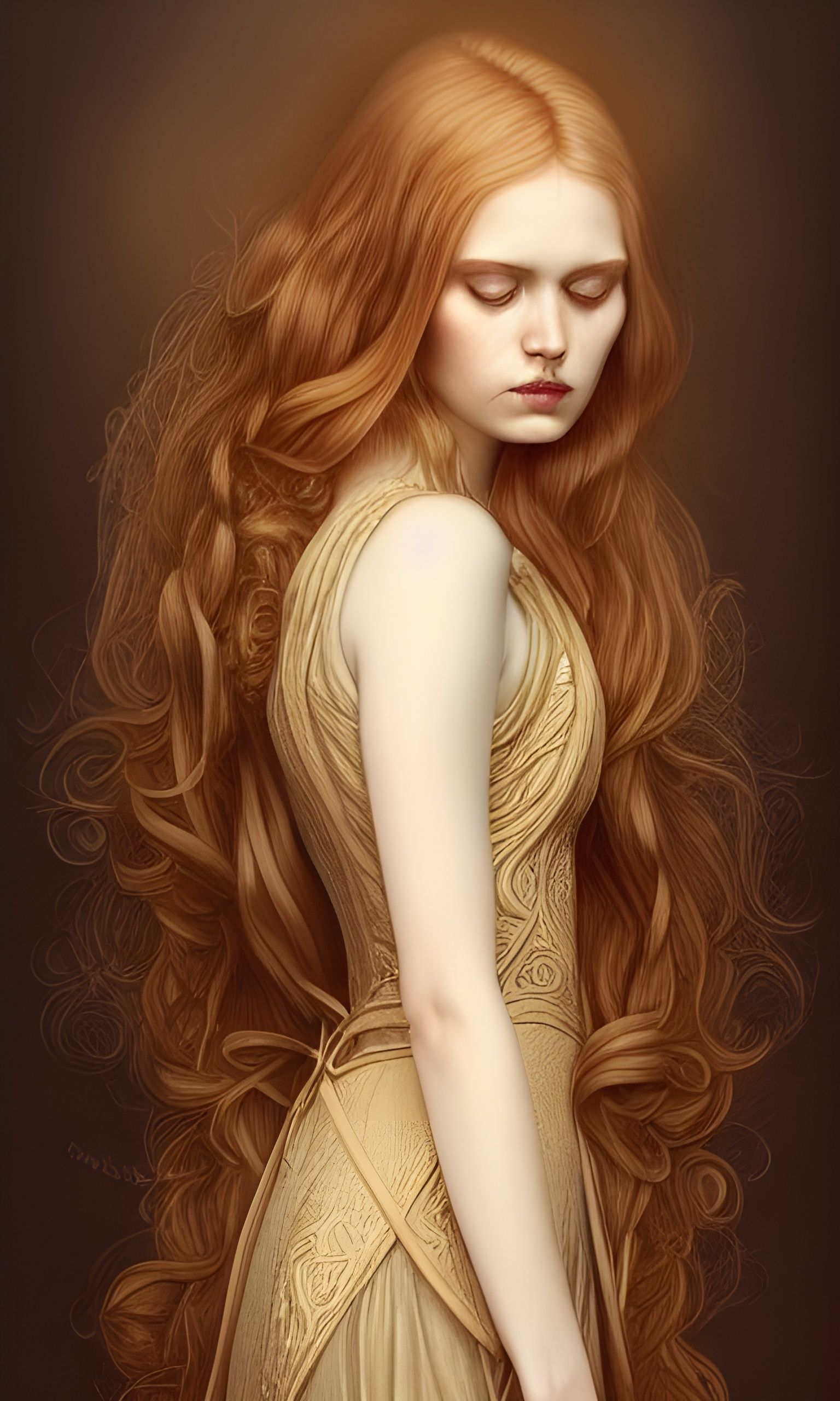 Joan of Arc Portrait in Neoromantic Style