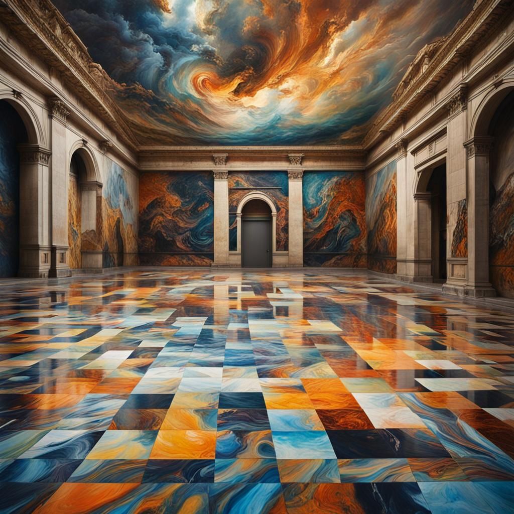 Haunted Museum Painting: Fantasy Concept Art