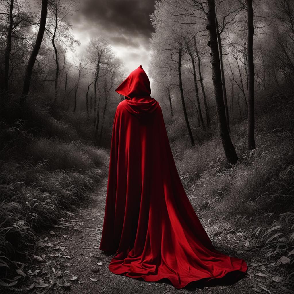 Hyperrealistic Little Red Riding Hood Portrait