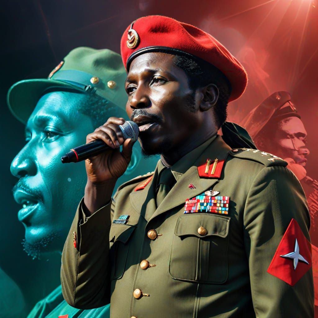 Singing Iconic Leaders Unite in Double Exposure Masterpiece