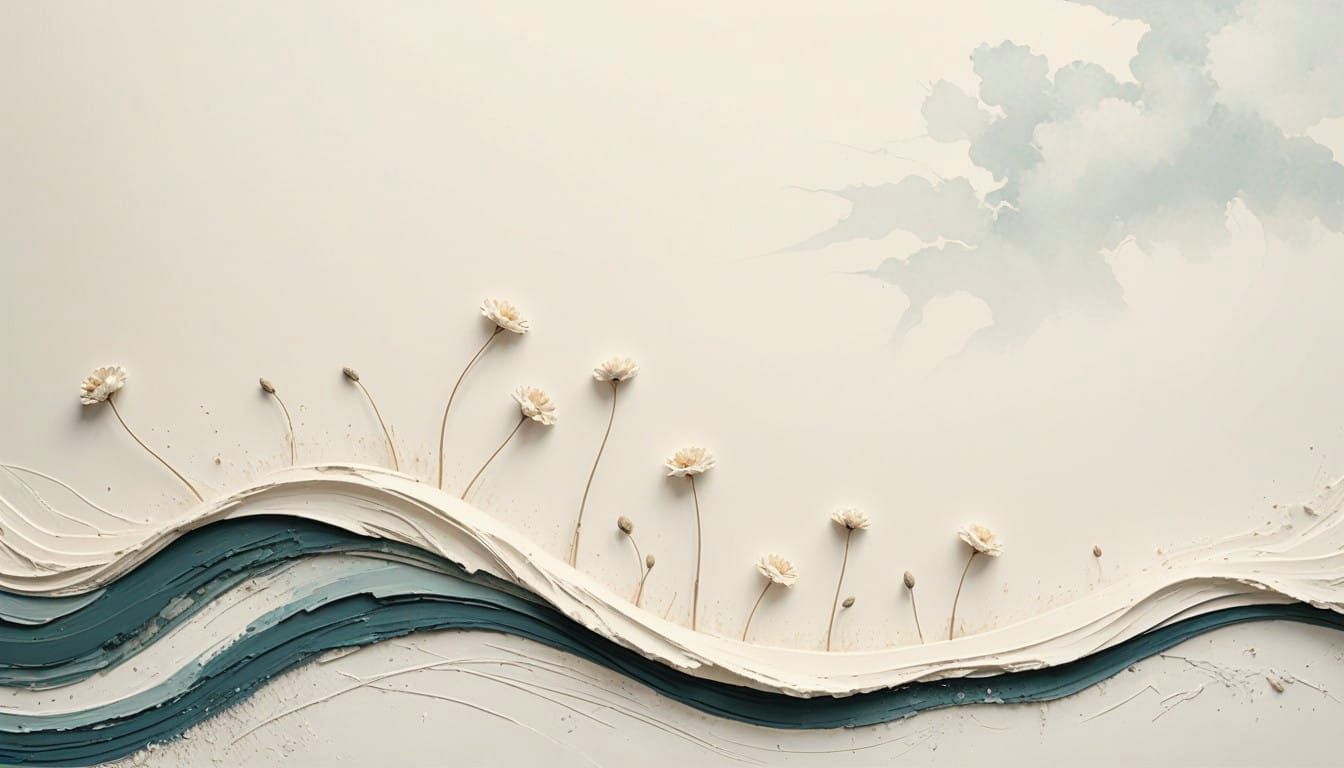 Ethereal Clay and Natural Materials Abstract Landscape