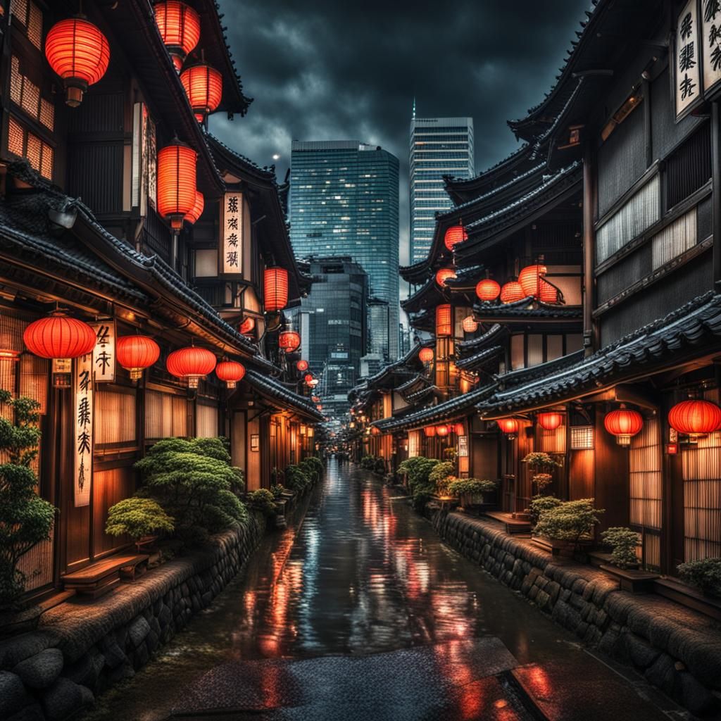 Hyperrealistic Tokyo Cityscape in Cinematic Style