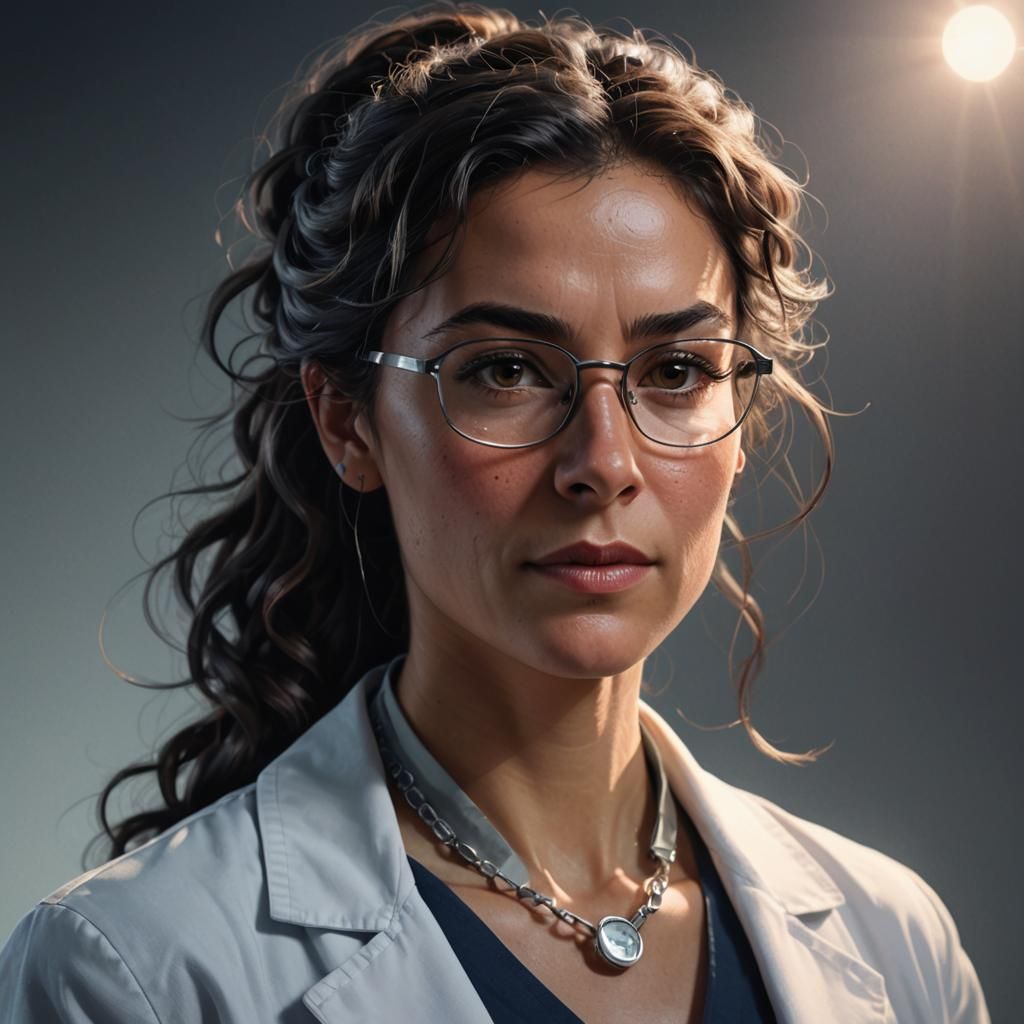 British Doctor Portrait with Dramatic Lighting