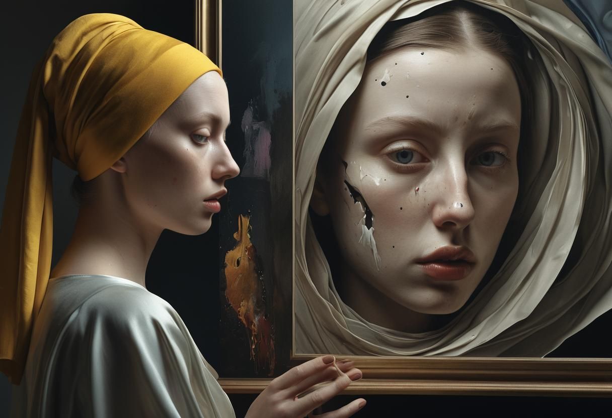 Surreal Abstract Portrait in Detailed Matte Painting
