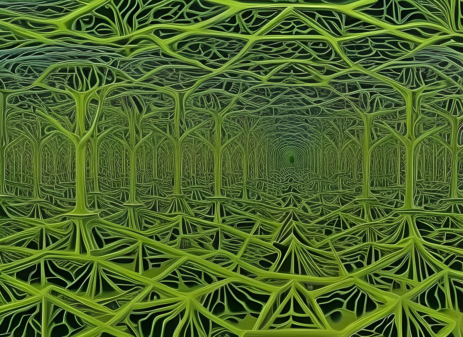 Dreamlike Glowing Jungle: A Surreal Vision