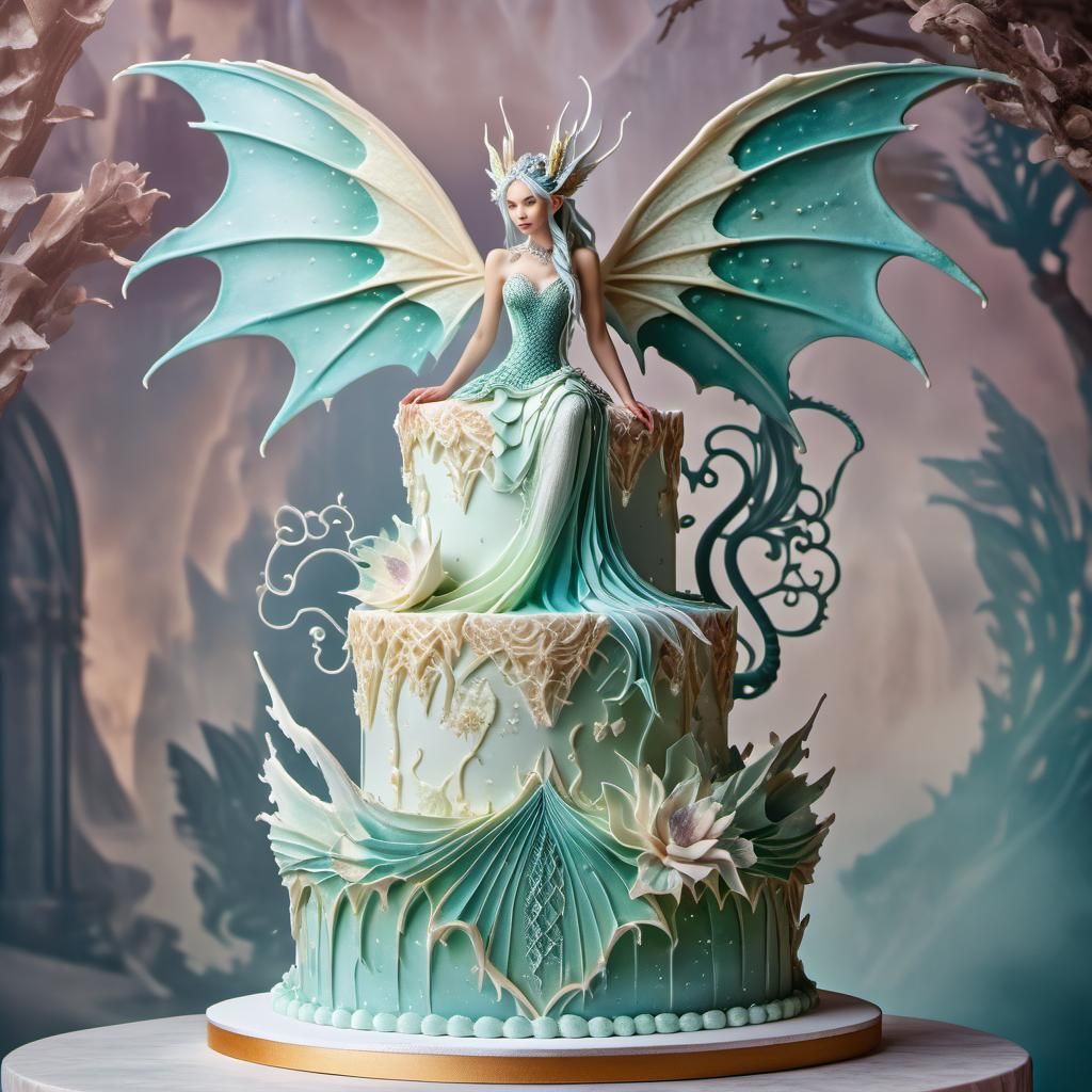 Dragon Fairy Princess Cake Sculpture