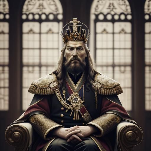 King Aleksander Jagiellończyk Portrait in Historical Style