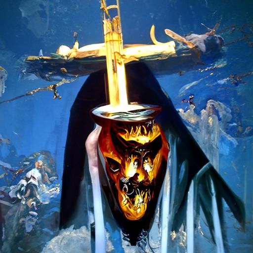 Modern Antichrist Deceiving the World, Oil Painting