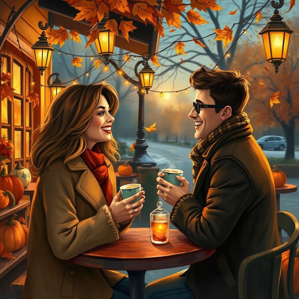 Autumn Date Night in Impressionistic Style