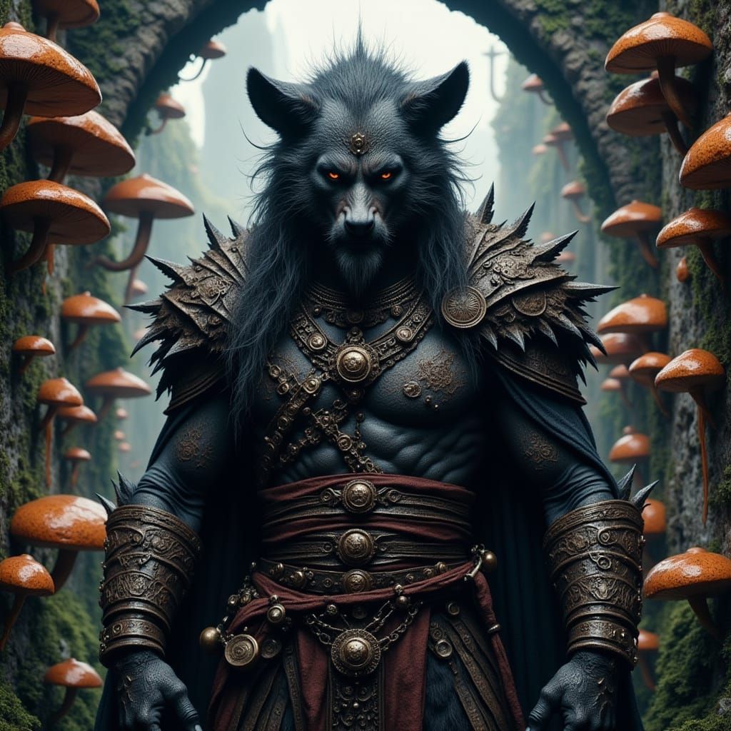 Viking Warrior Transformed by Fierce Animal Spirit