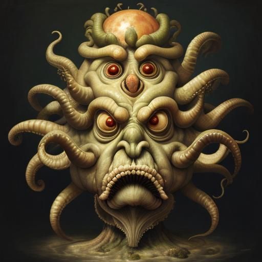 President as Slimy Mollusk, Dreamy Painting