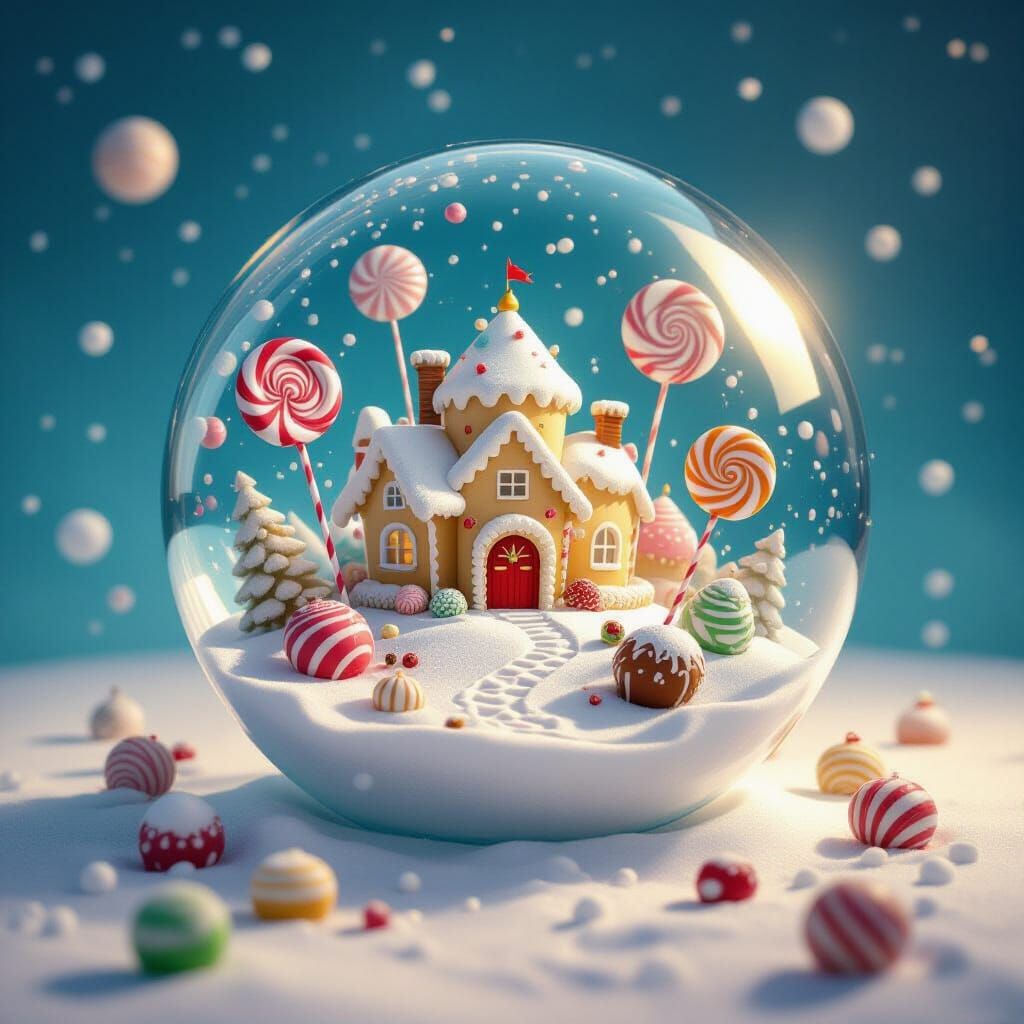 Sweet Land Trapped in Glass Bubble