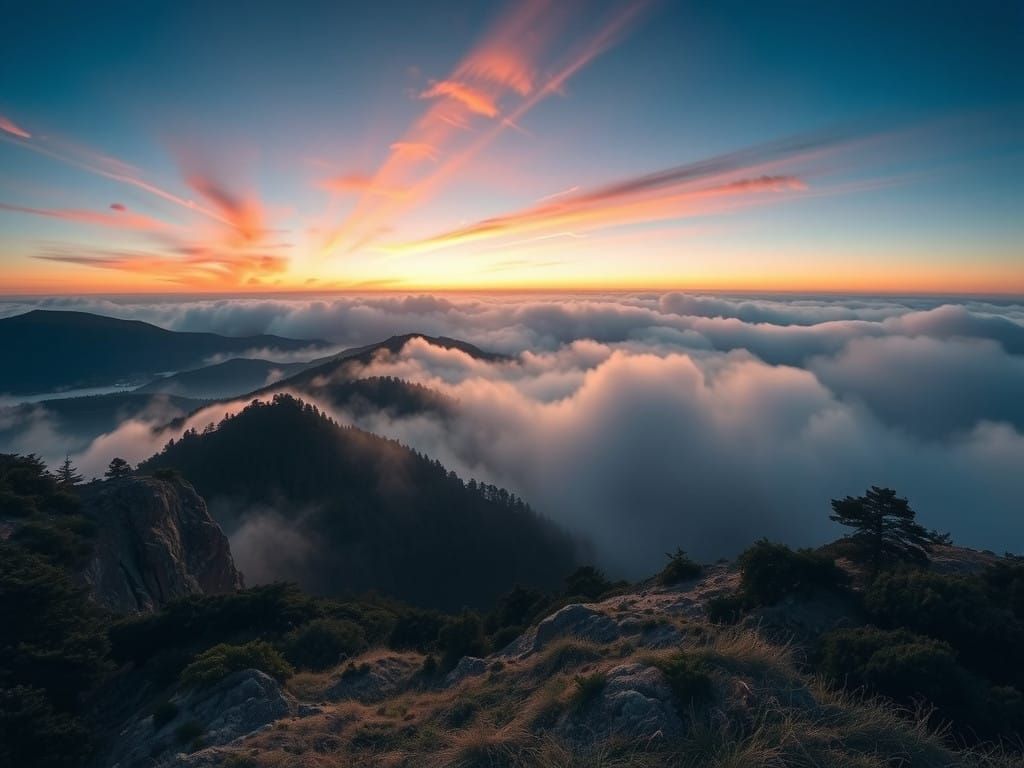 Ethereal Fog Unfolds Over Northern California Coast