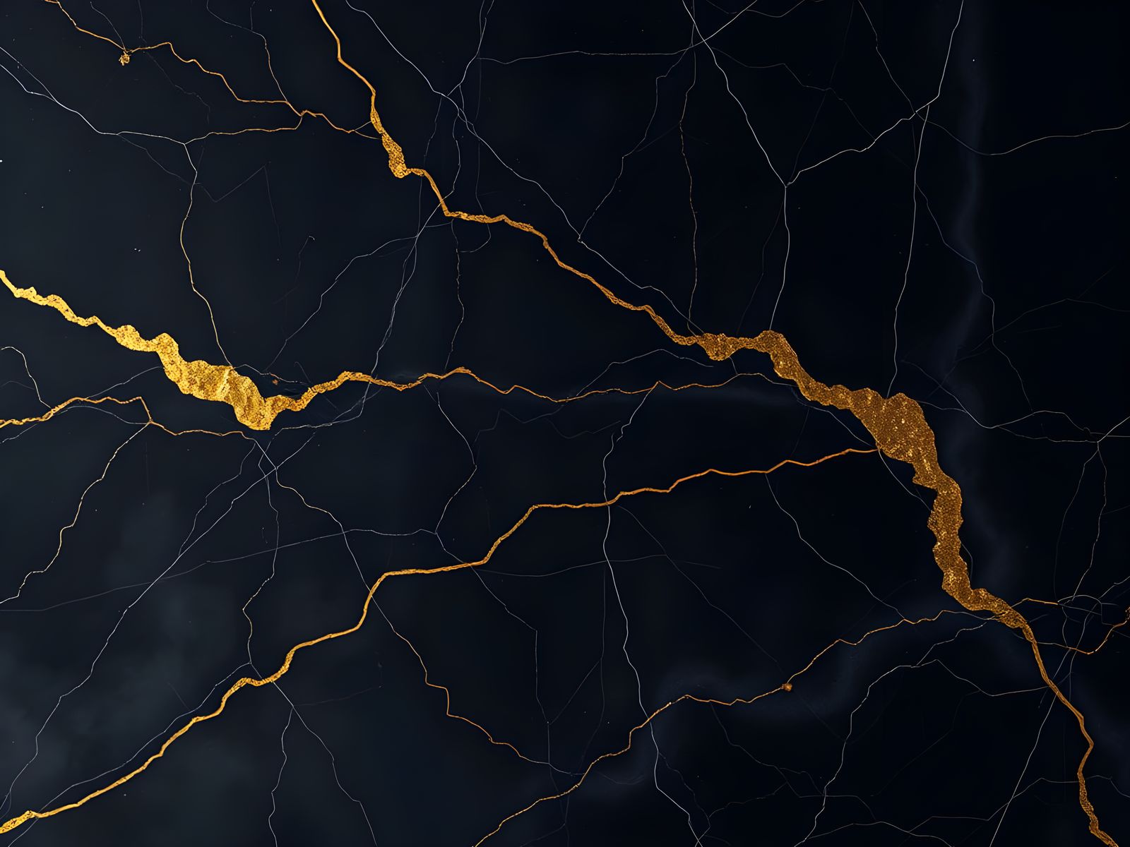 Ultra-Realistic Black Marble with Golden Streaks