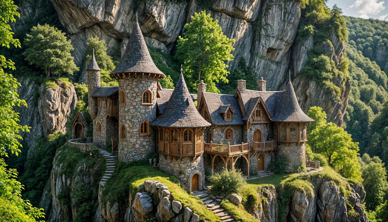 Elven Castle Cottage Amidst Wooded Gorge