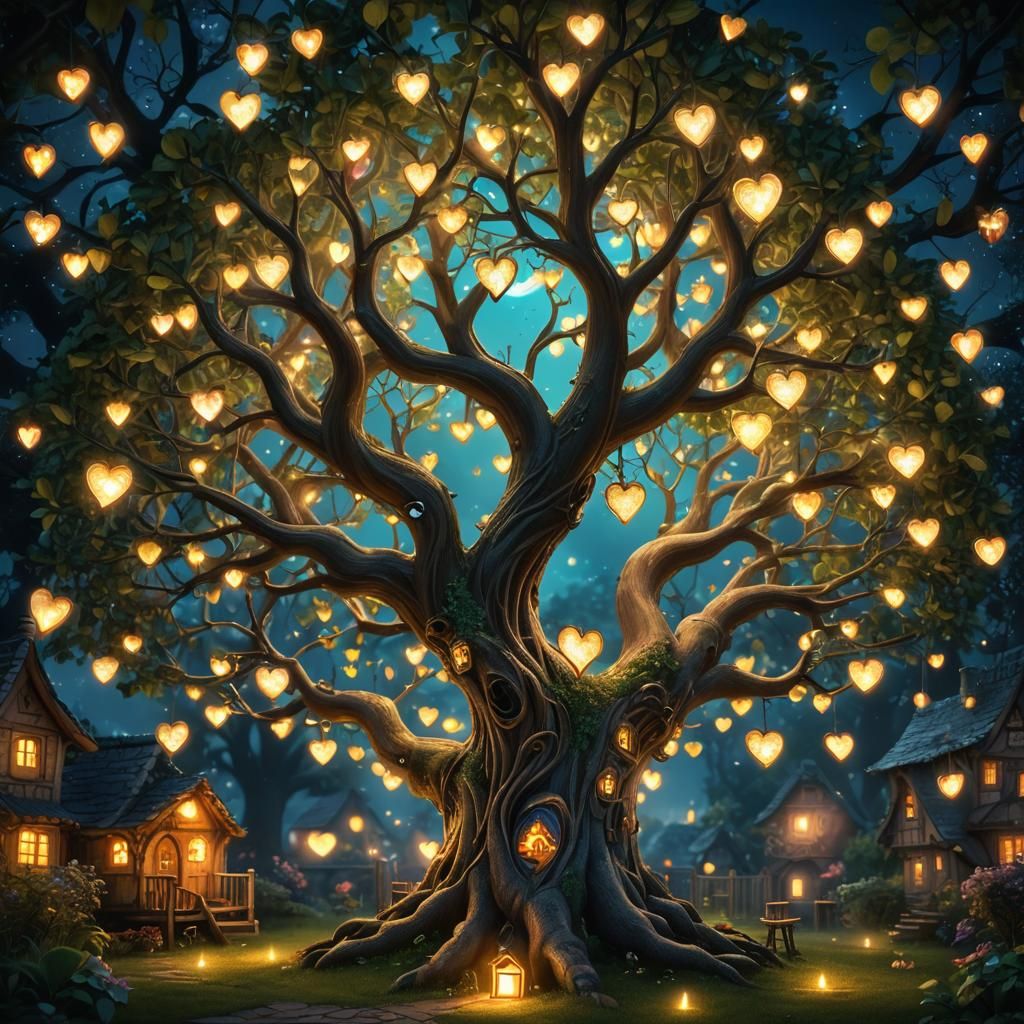 Glowing Heart Tree