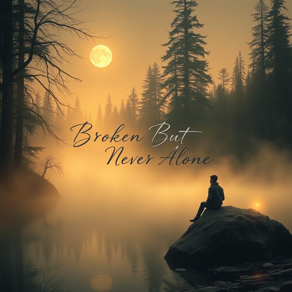Golden Mist: 'Broken But Never Alone' in Ethereal Landscape