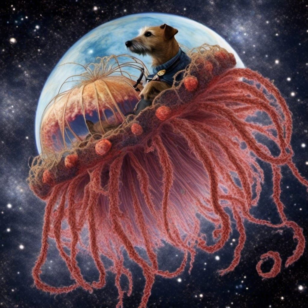 Nellie Rides a Jellyfish Through Space