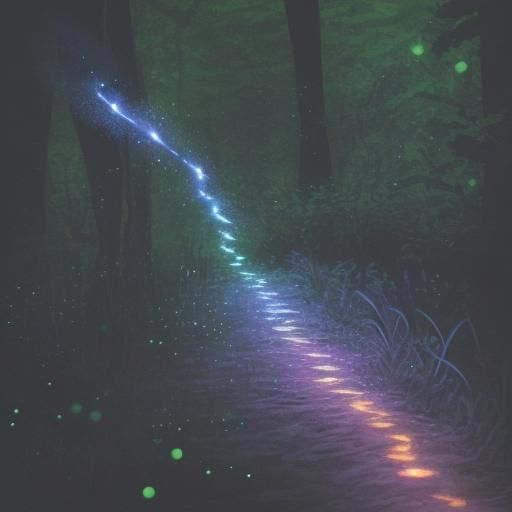 Thoughts, like fireflies, flit and spark,
Leaving trails that blaze in the dark.