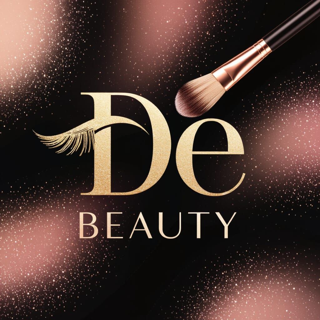 Elegant Gold Monogram Beauty Logo in Vector Style