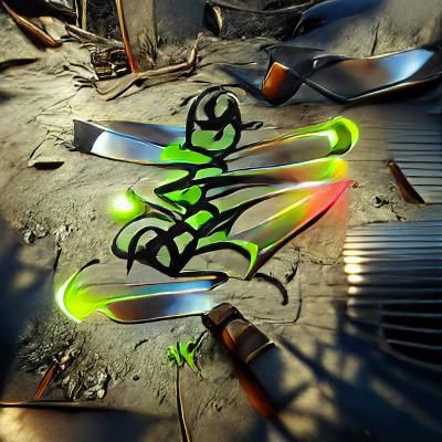 Glowing Neon Graffiti Art in a Cave