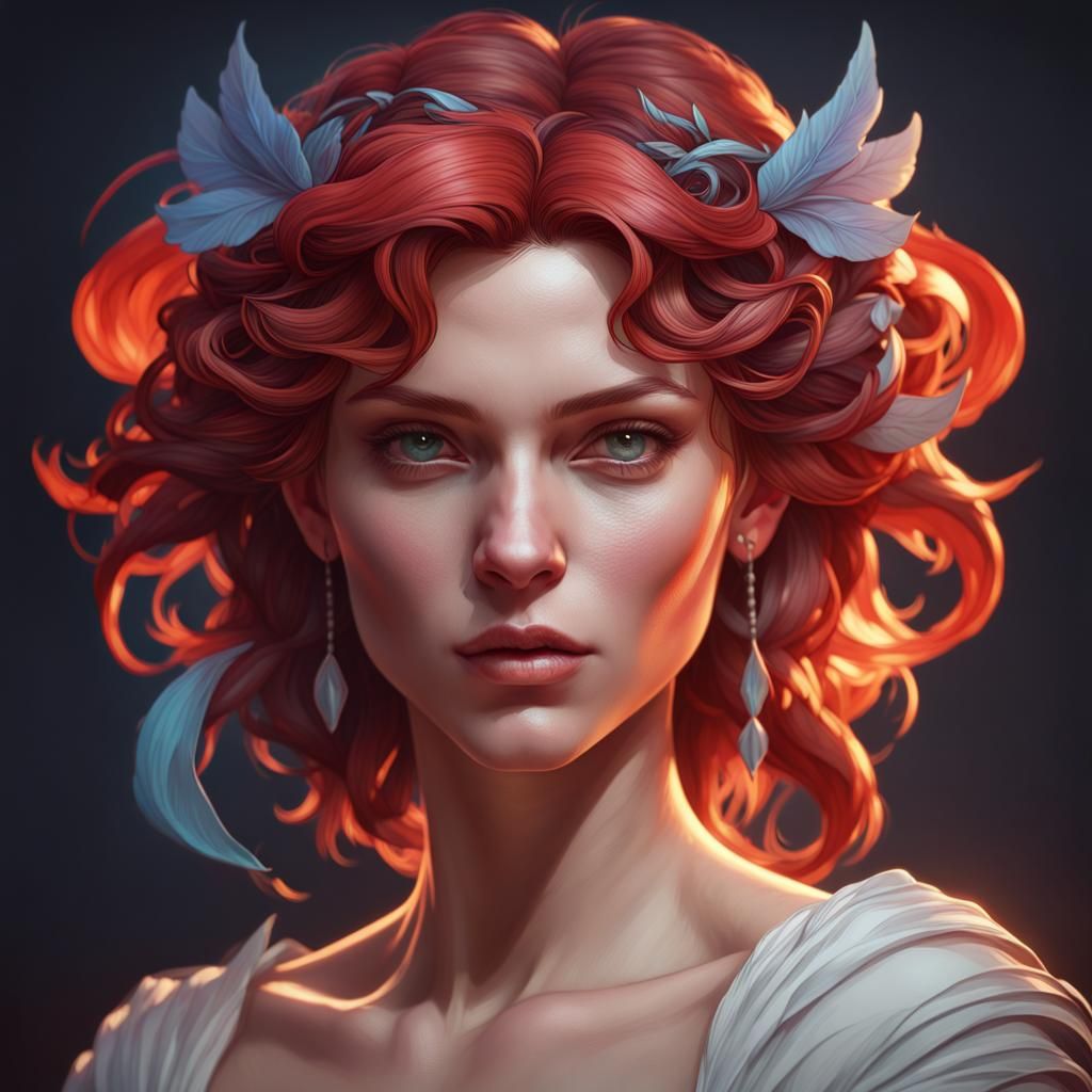 Lilith Portrait in Artgerm and Mucha Style
