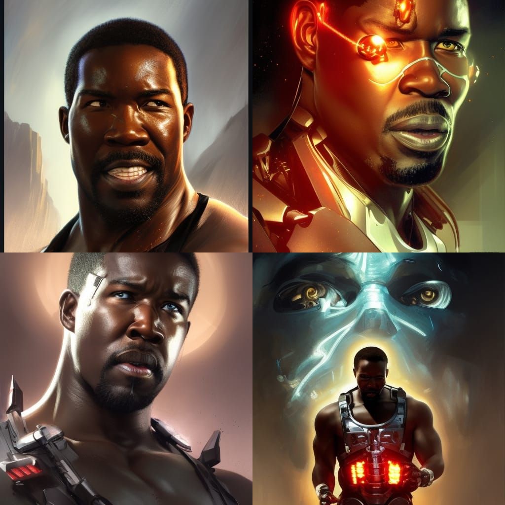 Evil Cyborg Portrait in Hyperdetailed Style