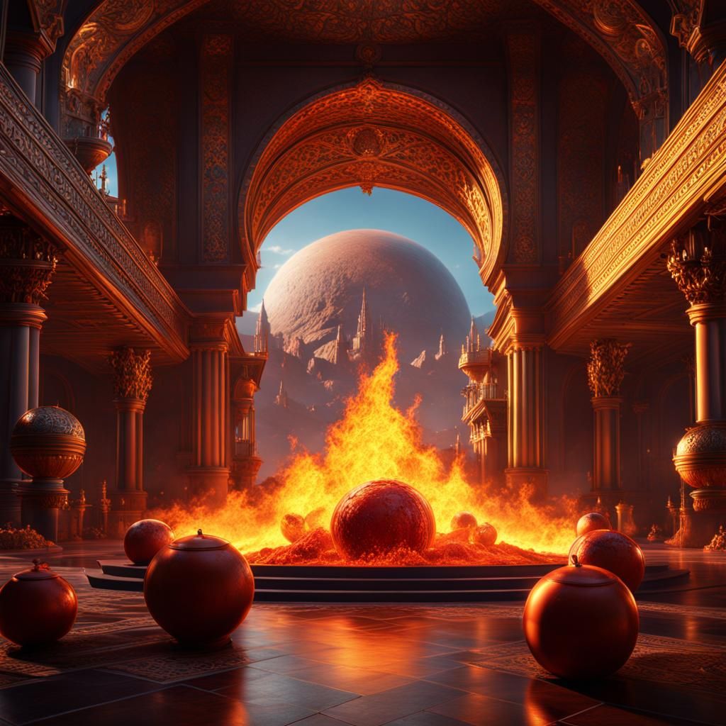 Balls of Fire: Fantasy Concept Art in 8K