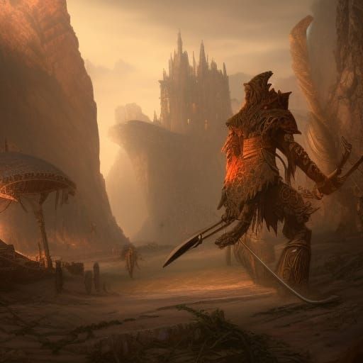 David and Goliath: Detailed Matte Painting