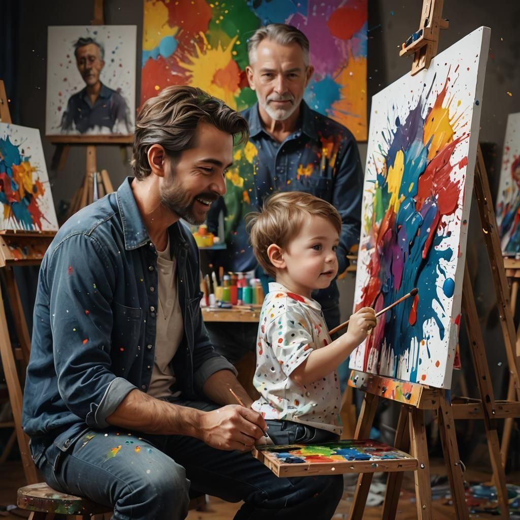 Painters over 3 generations : Happy Fathers Day