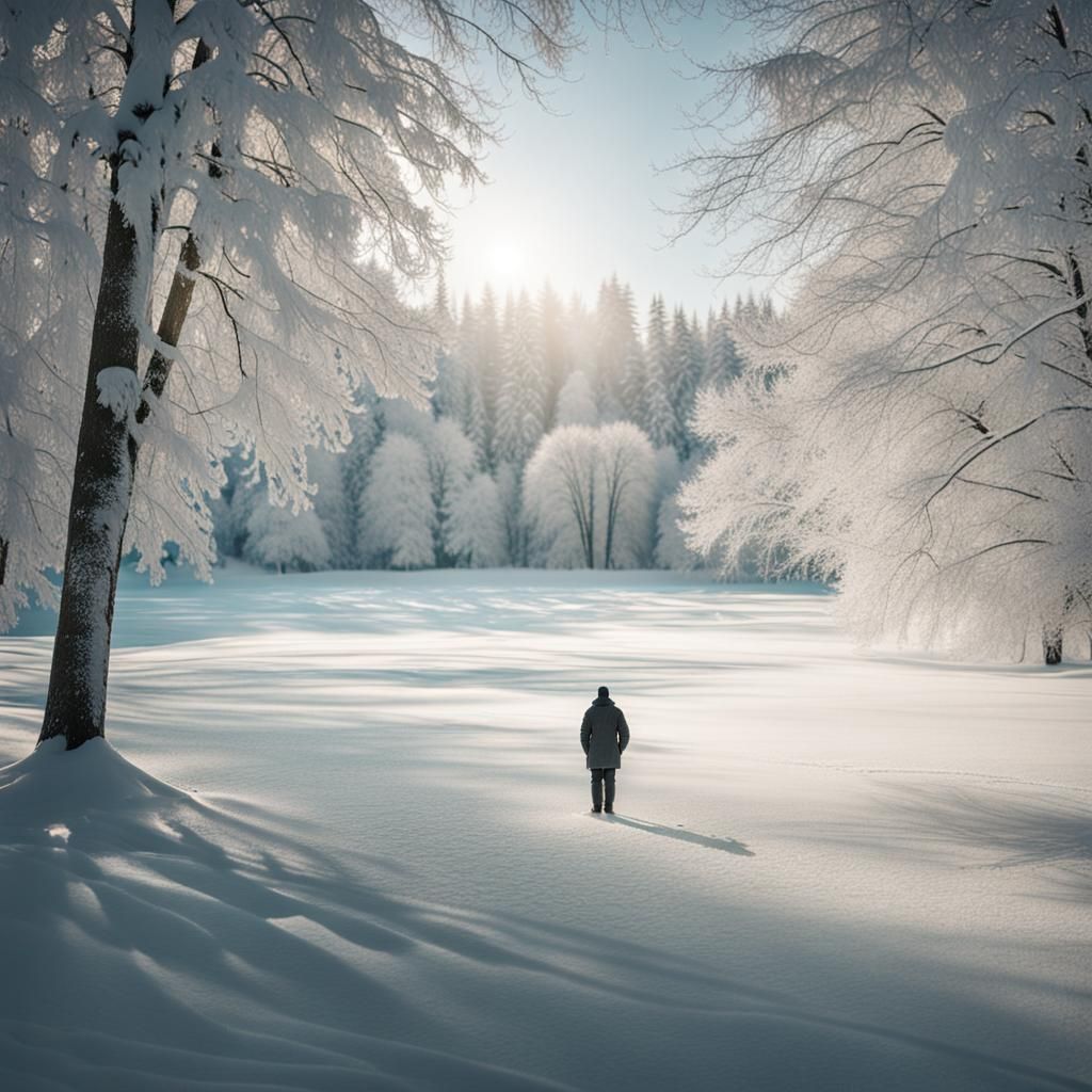 Frozen Lake Serenity: Cinematic Landscape Photography