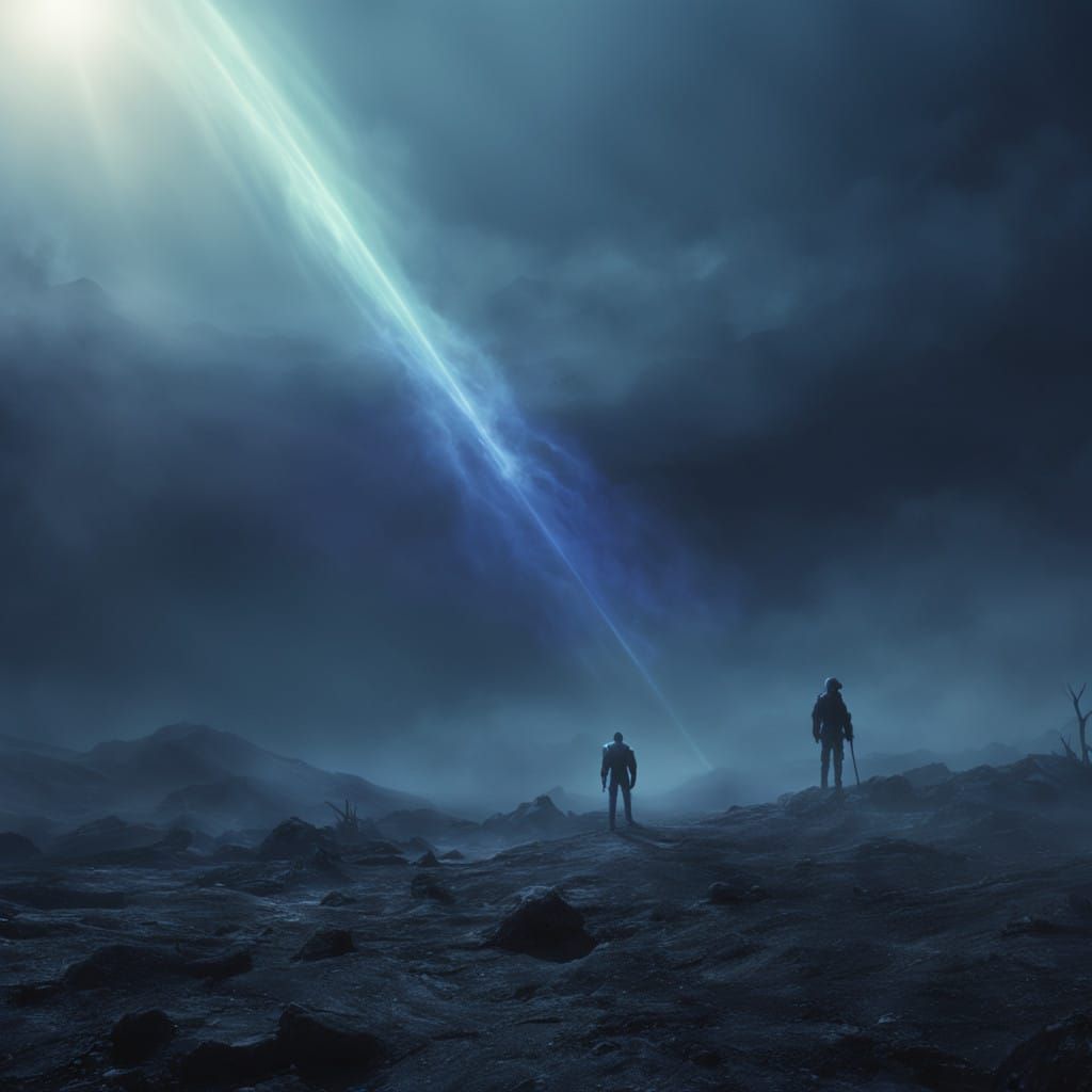 Otherworldly Encounter Under Dark Skies