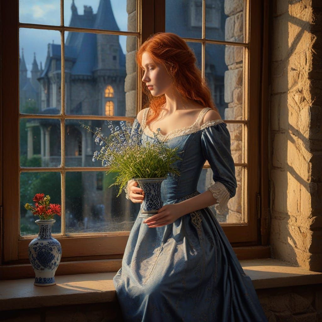 Ethereal Fantasy Portrait in Golden Light