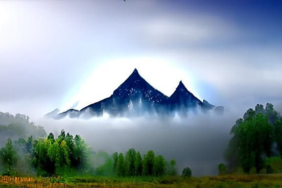 Misty Mountain Landscape