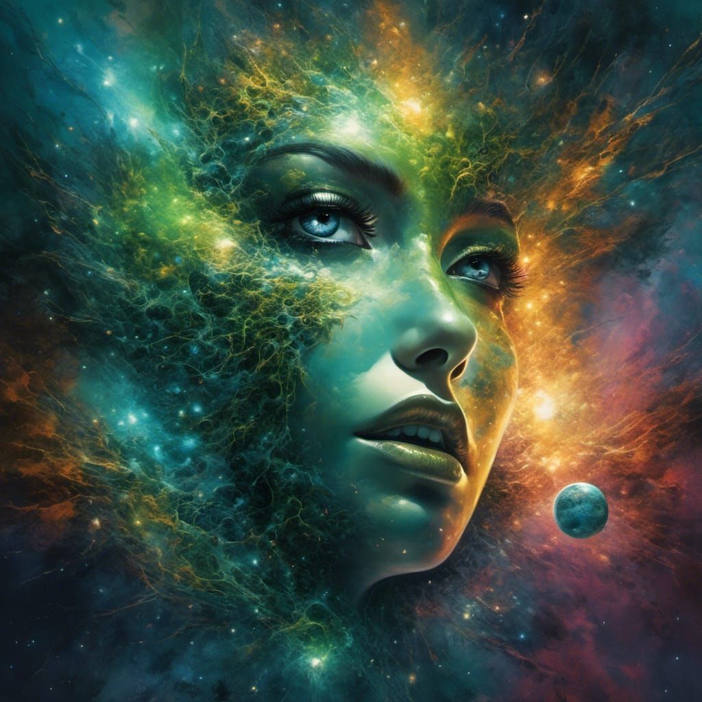 Nebula Eye Absorbing Souls in Dark Fantasy Art