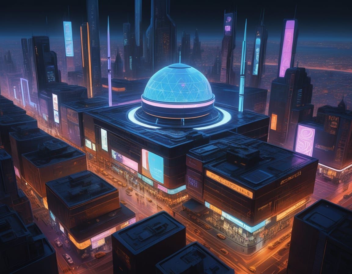 Futuristic Cityscape with Islamic Geometric Patterns in Syd ...