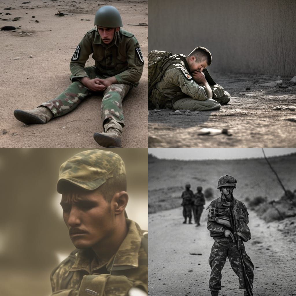 Desperate Soldier Abandoned: Lonely and Afraid