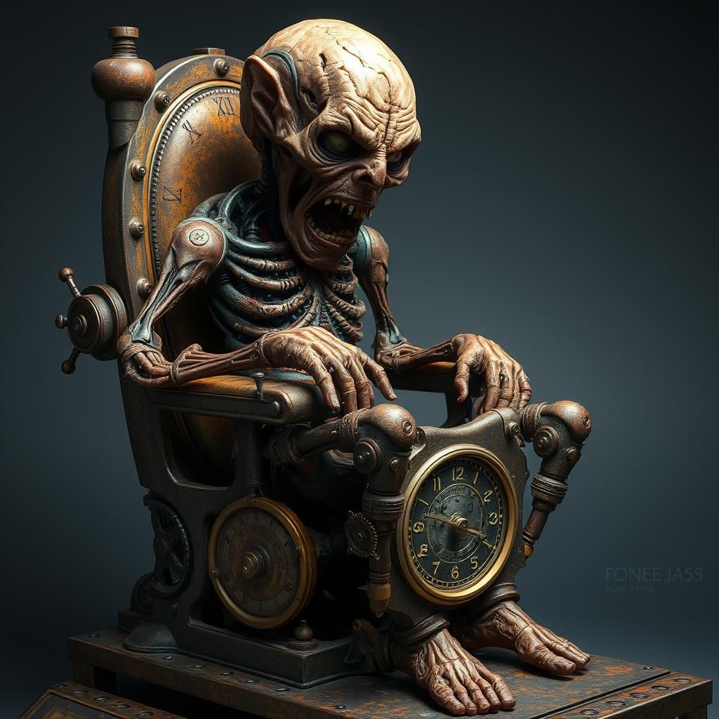 Steampunk Horror: Biomechanical Fusion in Dystopian Machine