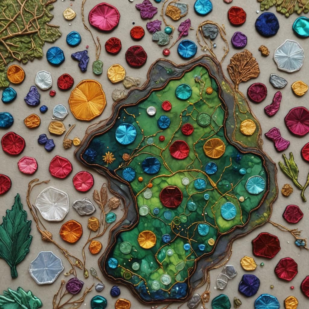 Geologist Portrait in Alcohol Ink Style