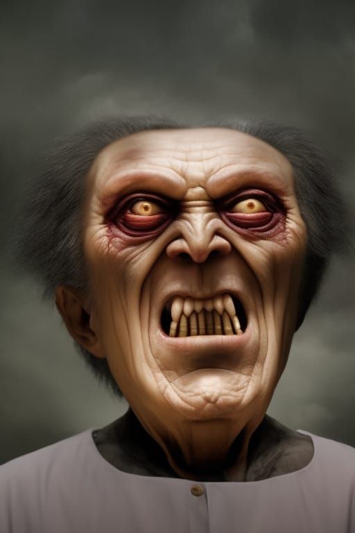 Wild Forest Man in Psychedelic Biopunk Art