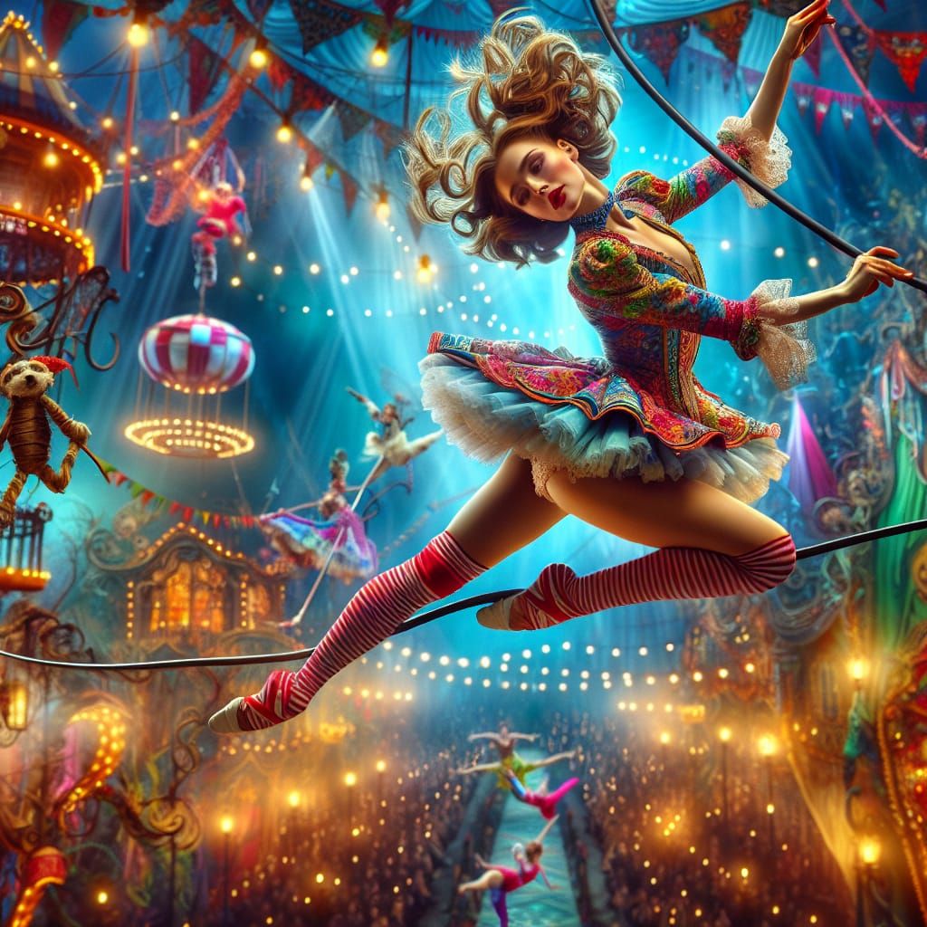 Young Artist's Magical Circus Wire Dance