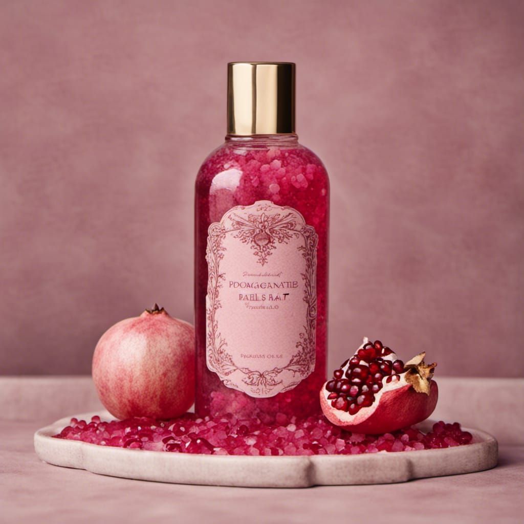 Pomegranate Bath Salts and Oil in Rococo Style