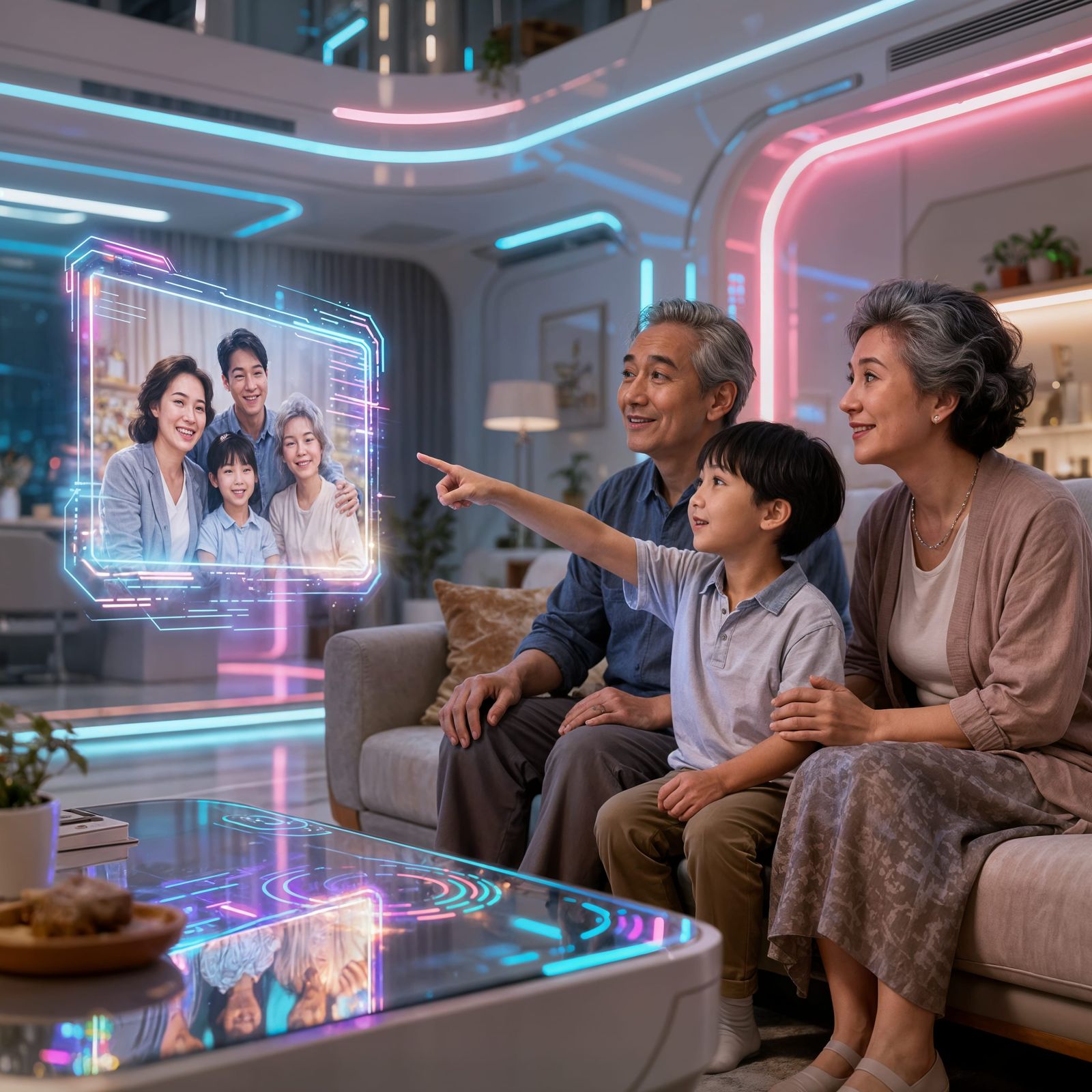 Future Memory Captured in Cinematic Futuristic Scene