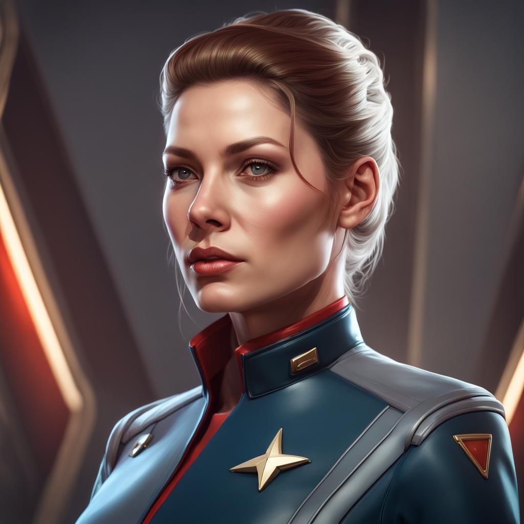 Stunning Starfleet Officer Portrait in Unreal Engine 5