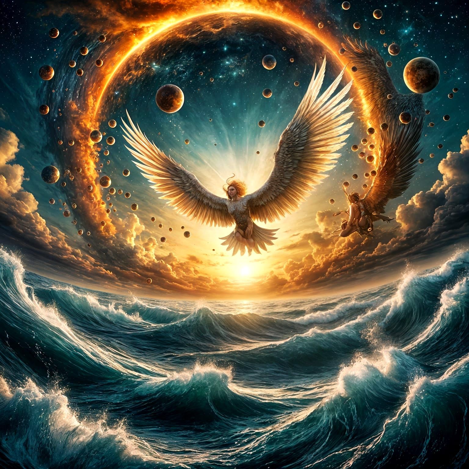 Icarus's Whimsical Flight Through a Surreal Universe