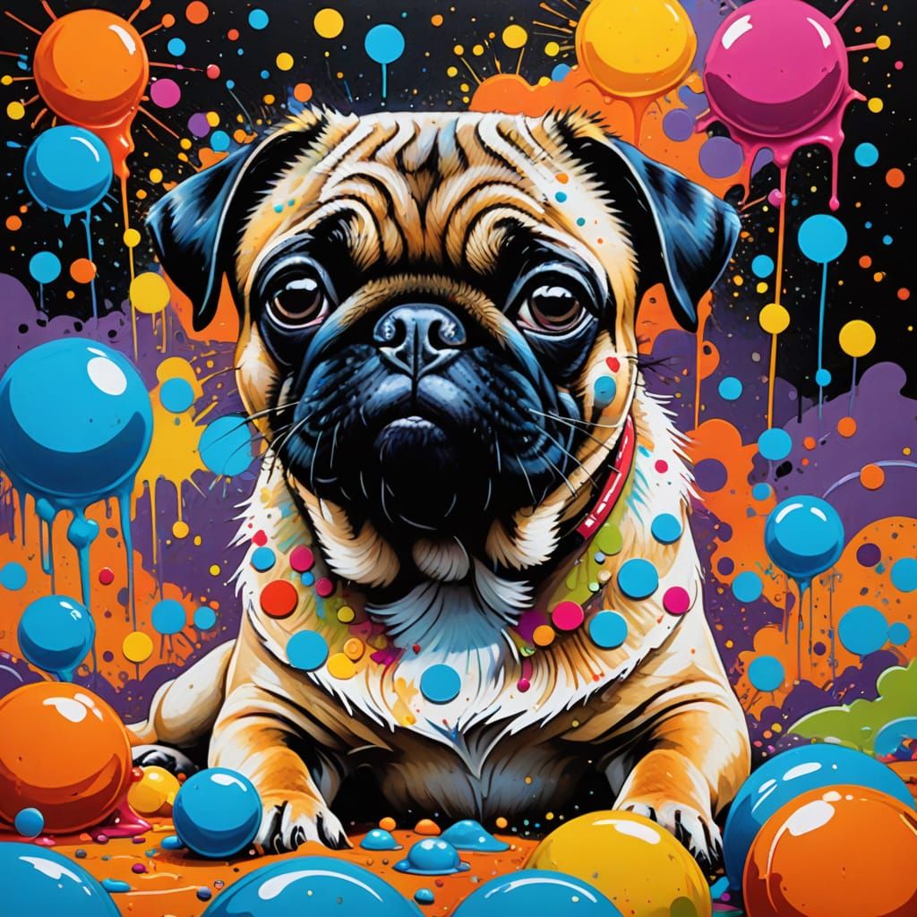 Polka Dots and Moonbeams: A Graffiti Art Dream